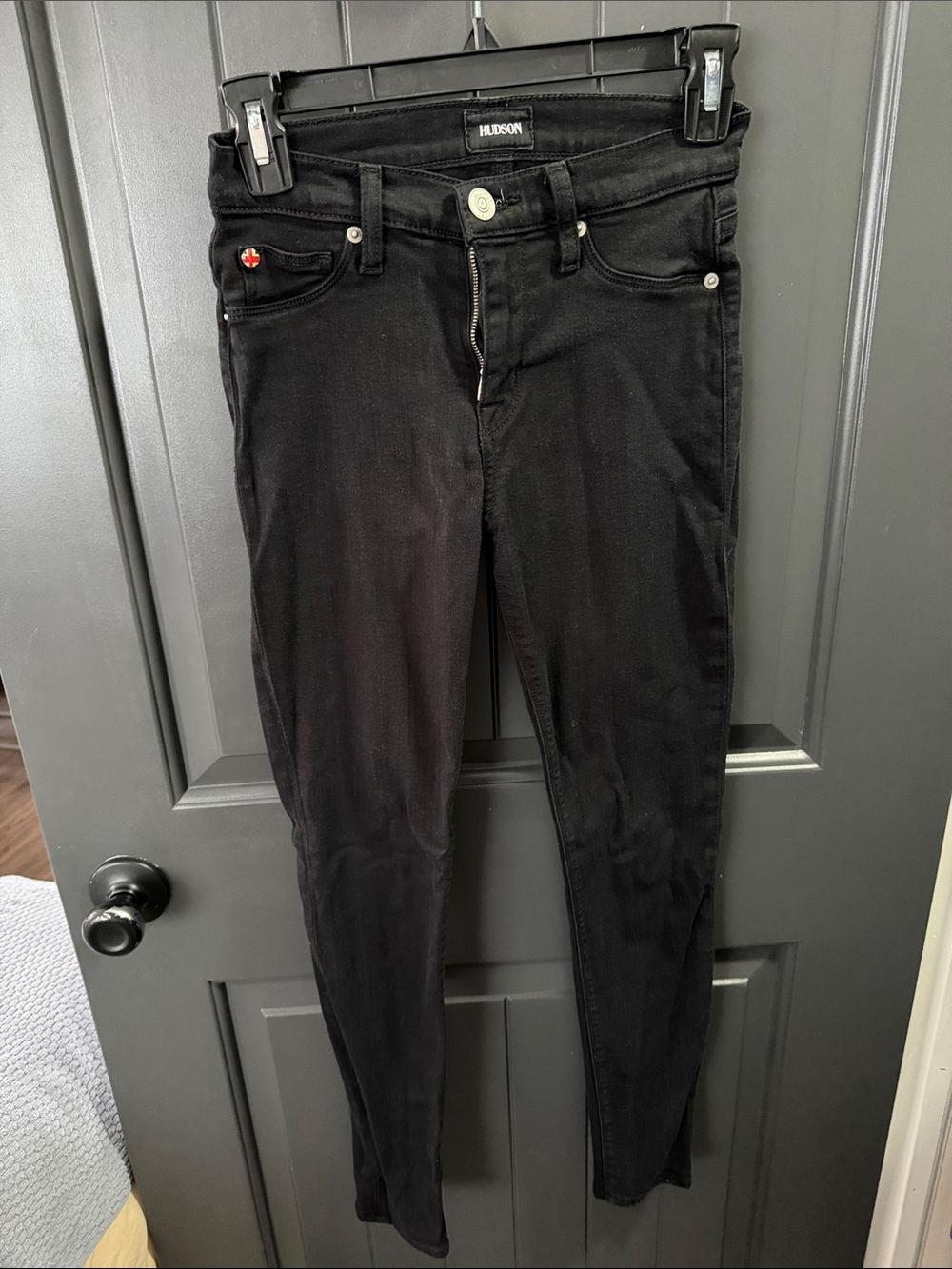 Hudson Jeans Black Skinny Stretch Denim